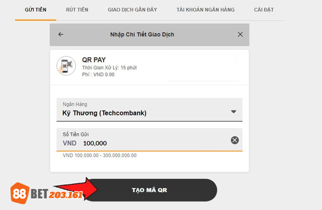 Nạp tiền qua Qr Pay